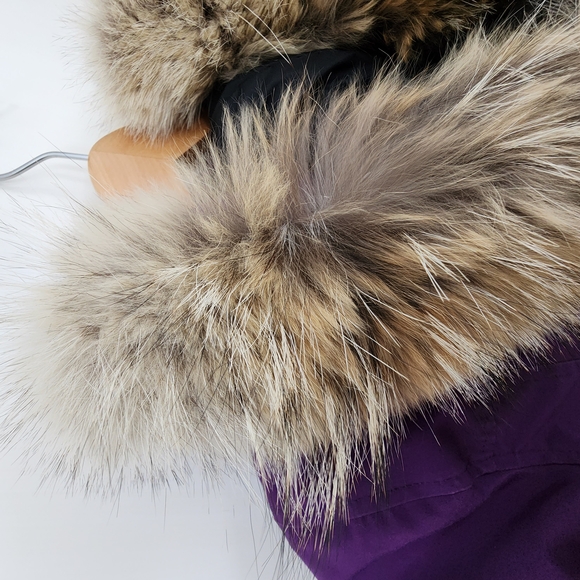 Canada Goose Purple Parka with Fur Trim - Picture 14 of 15